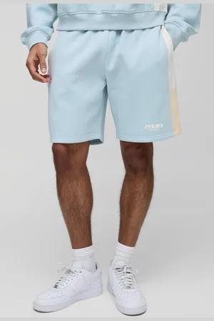 Boohoo Mens Relaxed Fit Man Colour Block Mid Length Shorts