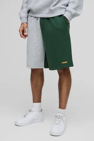 Boohoo Mens Oversized Man Colour Block Mid Length Shorts