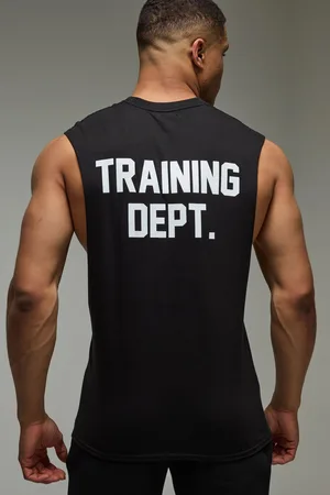 Boohoo Mens Training Dept Oversized Dropped Armhole vest