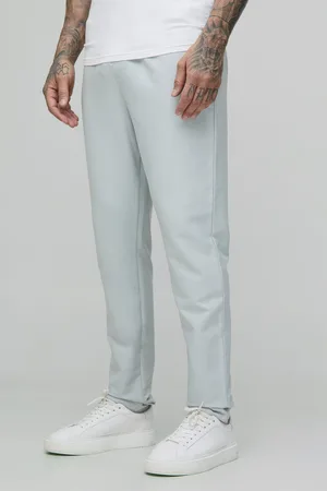 Boohoo Mens Tall Elasticated Waist Technical Stretch Slim Trousers