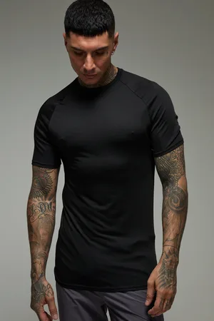 Boohoo Mens Tall Man Active Lightweight Essentials Gym Muscle Fit Raglan T-shirt