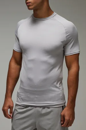 Boohoo Mens Man Active Lightweight Essentials Gym Muscle Fit Raglan T-shirt
