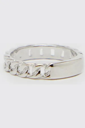 Boohoo Mens Chain And Bar Ring