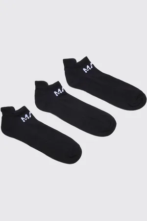 Boohoo Mens 3 Pack Man Active Gym Cushioned Trainer Sock