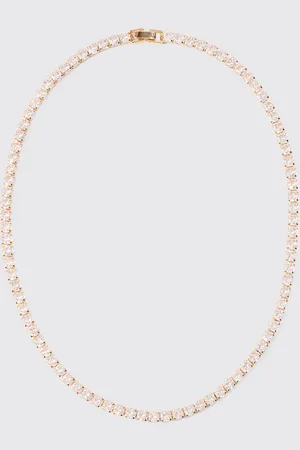 Boohoo Mens Iced Necklace In