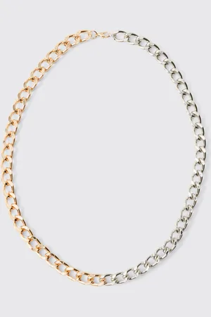 Boohoo Mens Spliced Chain Necklace