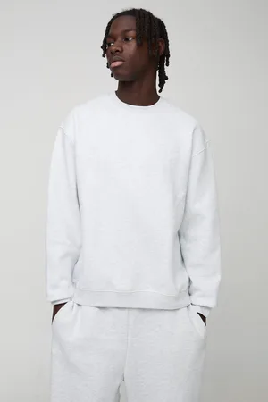 Boohoo Mens 330GSM Basic Oversized Crew Neck Sweatshirt