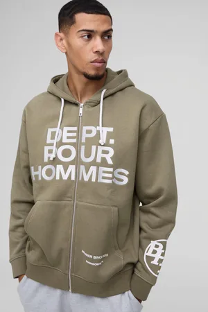 Boohoo Mens Oversized Dept Homme Rope Drawcord Hoodie