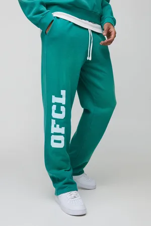 Boohoo Mens Relaxed Fit Spray Wash Ofcl Printed Jogger