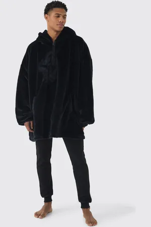Boohoo Mens Extreme Oversized Zip Fleece Hoodie