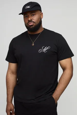 Boohoo Mens Plus Slim Embroidered M T-Shirt