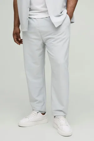 Boohoo Mens Plus Elasticated Waist Technical Stretch Slim Trousers