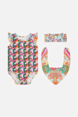 Camilla Babies Onesie, Bib and Headband Pack an Italian Welcome, 12/18MTHS