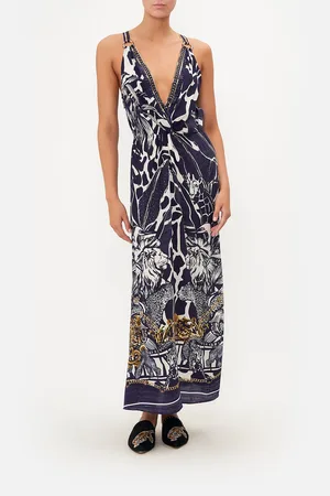 Camilla Twist Front Dress with Hardware Wheres Your Head At, S