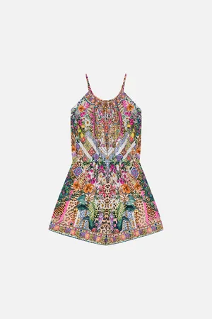 Camilla Kids Shoestring Strap Playsuit 12-14 Flowers of Neptune, 14