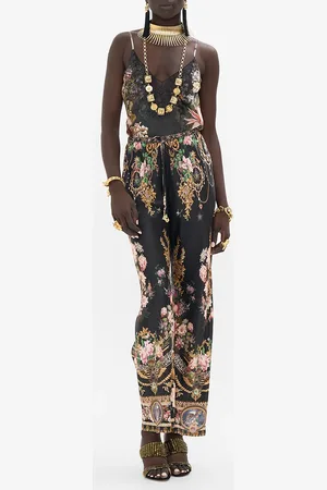 Camilla Bias Cut Drawstring Pant Dynasty Daze, L