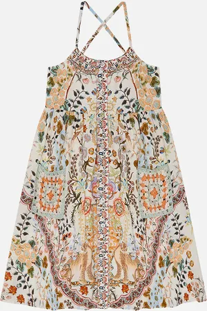 Camilla Kids Strappy Midi Dress with Crochet Pckts 4-10 in Honour of Heirlooms, 6