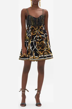 Camilla Gathered Bust Tiered Mini Dress Coast to Coast, S