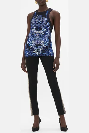 Camilla Jersey Tank Top - Delft Dynasty, S