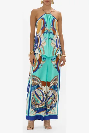 Camilla Gather Neck Hardware Top Oasis Oracle, S