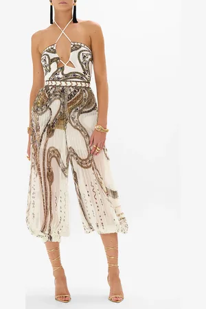 Camilla Cut Out Jersey Halter Neck Top Goddess Energy, S