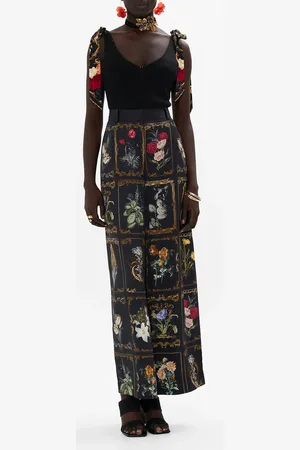 Camilla Wide Leg Waisted Pant Magic in the Manuscripts, S