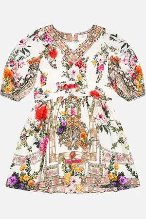 Camilla Kids Mini Dress with Waist Sash and Bow 4-10 Egyptian Rose, 6