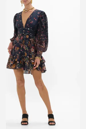Camilla Button Front Frill Dress Loom to Tomb, L