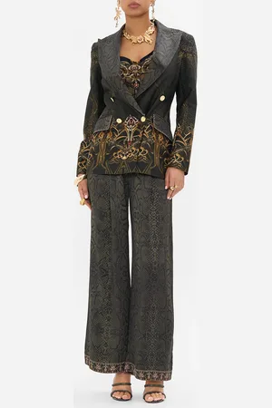 Camilla Double Breasted Suit Jacket Nouveau Noir, L