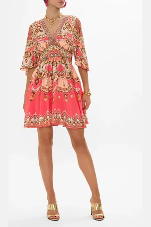 Camilla Short Waisted Dress Shell Games, S