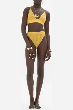 Camilla Mesh Soft Pull on Tri Bra Gold, L