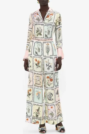 Camilla Minimal Wide Leg Pant Long Live Letterpress, XS
