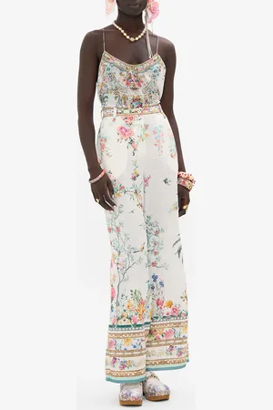 Camilla T Back Shoestring Top Plumes and Parterres, M