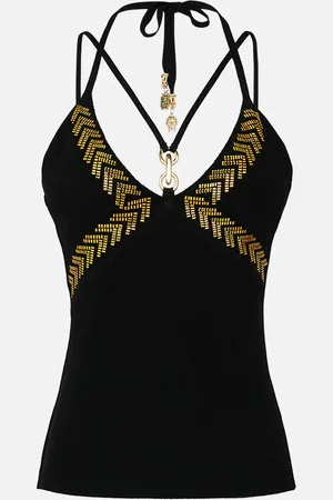 Camilla Fitted Knit Top with Hardware Call Me Cleopatra, XS/S