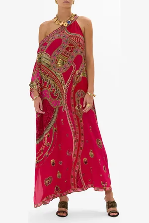 Camilla One Shoulder Kaftan with Neckband Kissed by a Cobra, L/XL