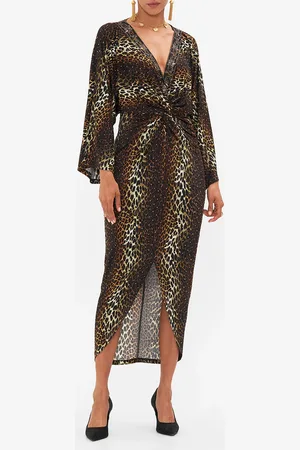 Camilla Long Split Front Twist Dress Amsterglam, XXL