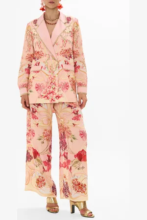Camilla Double Breasted Soft Jacket Blossoms and Brushstrokes, XS/S