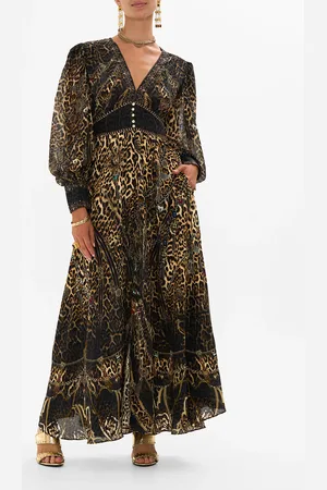 Camilla Shaped Waistband Dress with Gathered Sleeves Amsterglam, 3XL