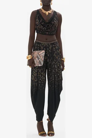 Camilla Split Hem Jersey Pant Mosaic Muse, L