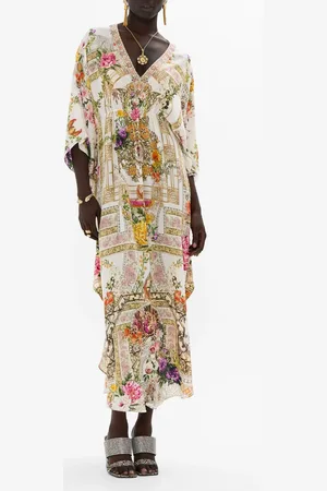 Camilla Gathered Waist Kaftan Egyptian Rose, O/S