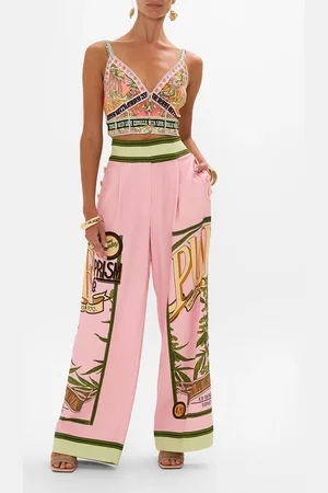 Camilla Wide Leg Pant with Buttons Lets Chase Rainbows, XXL