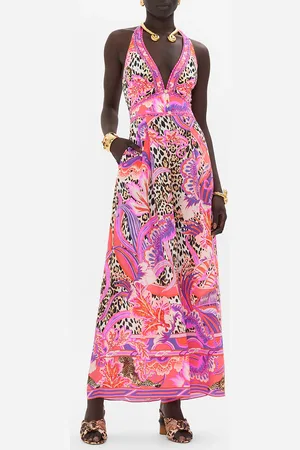 Camilla Halterneck Jumpsuit with Tie Neck Viola Vintage, XXL