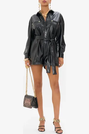 Camilla Long Sleeve Boiler Playsuit Nouveau Noir, L