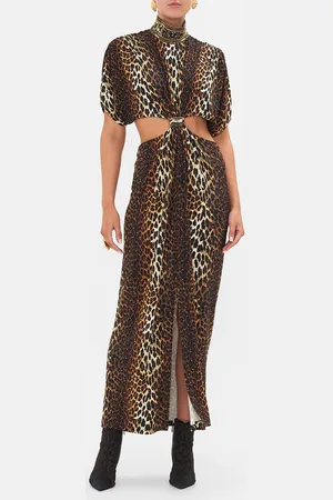 Camilla High Neck Twist Cut Out Jersey Dress Amsterglam, XS
