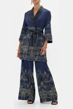 Camilla Roll Collar Pajama Jacket the Egypt Effect, L