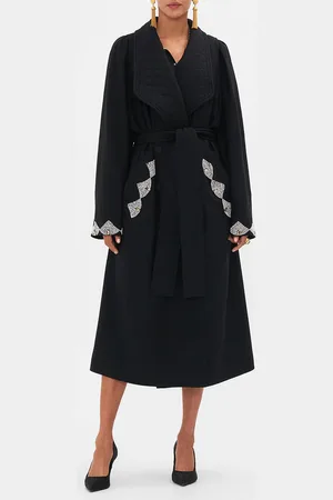 Camilla Quilted Collar Wool Coat with Vest Detail Magic in the Manuscripts, M/L