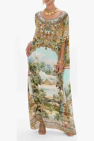 Camilla Round Neck Kaftan Views of the Valley, O/S