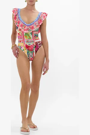Camilla Deep V Frill One Piece Roeqiyas Realm, XL
