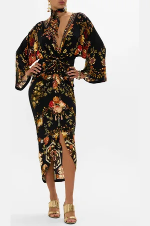 Camilla Long Split Front Twist Dress Stitched in Time, L