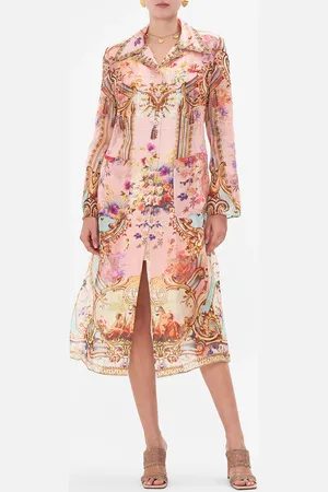 Camilla Long Button Front Coat Letters from the Pink Room, L